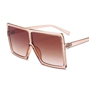 Champagne Oversized Square Sunglasses